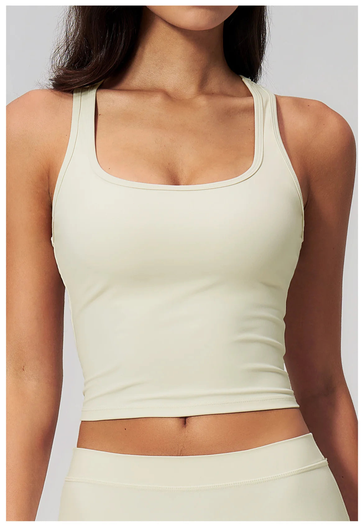 Yoga Vest Women Running Top Tank Top Short Sleeve I-shape Backless Gym Bra Running Workout Top Solid Color Nylon Fitness Top