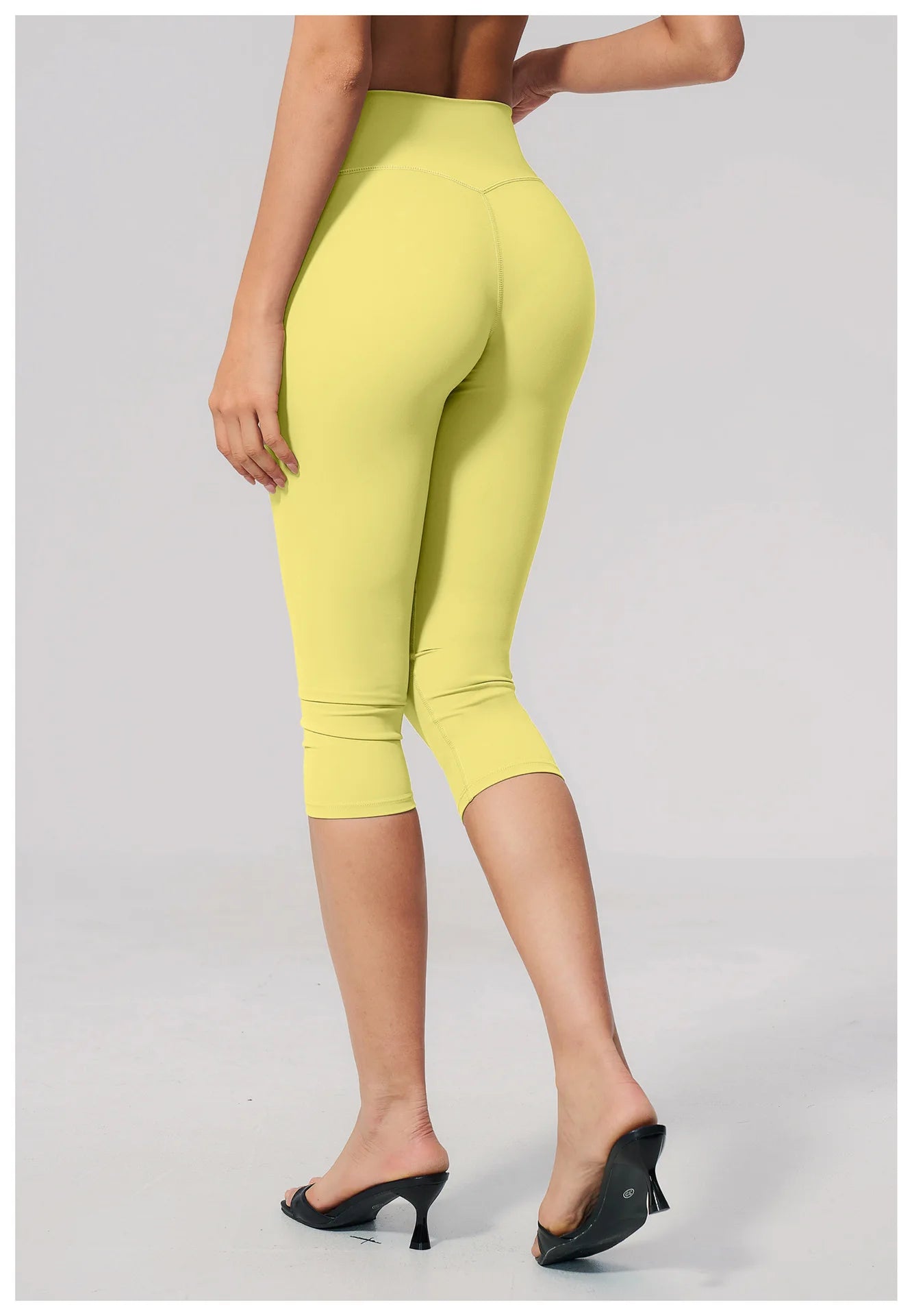 Women's High Waist Yoga Capri Pants Butt Lift Leggings Squat Proof Tummy Control Workout Sports Breathable Running Summer Tights