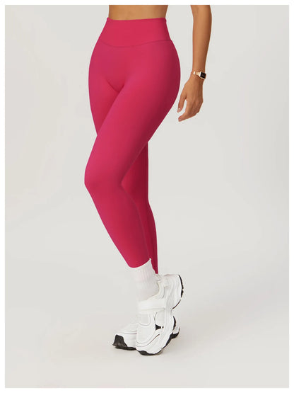 Seamless Fitness Leggings Women Sport High Waist Elastic Ribbed Yoga Leggings Gym Jogging Quick Dry Push Up Slim Pants Female