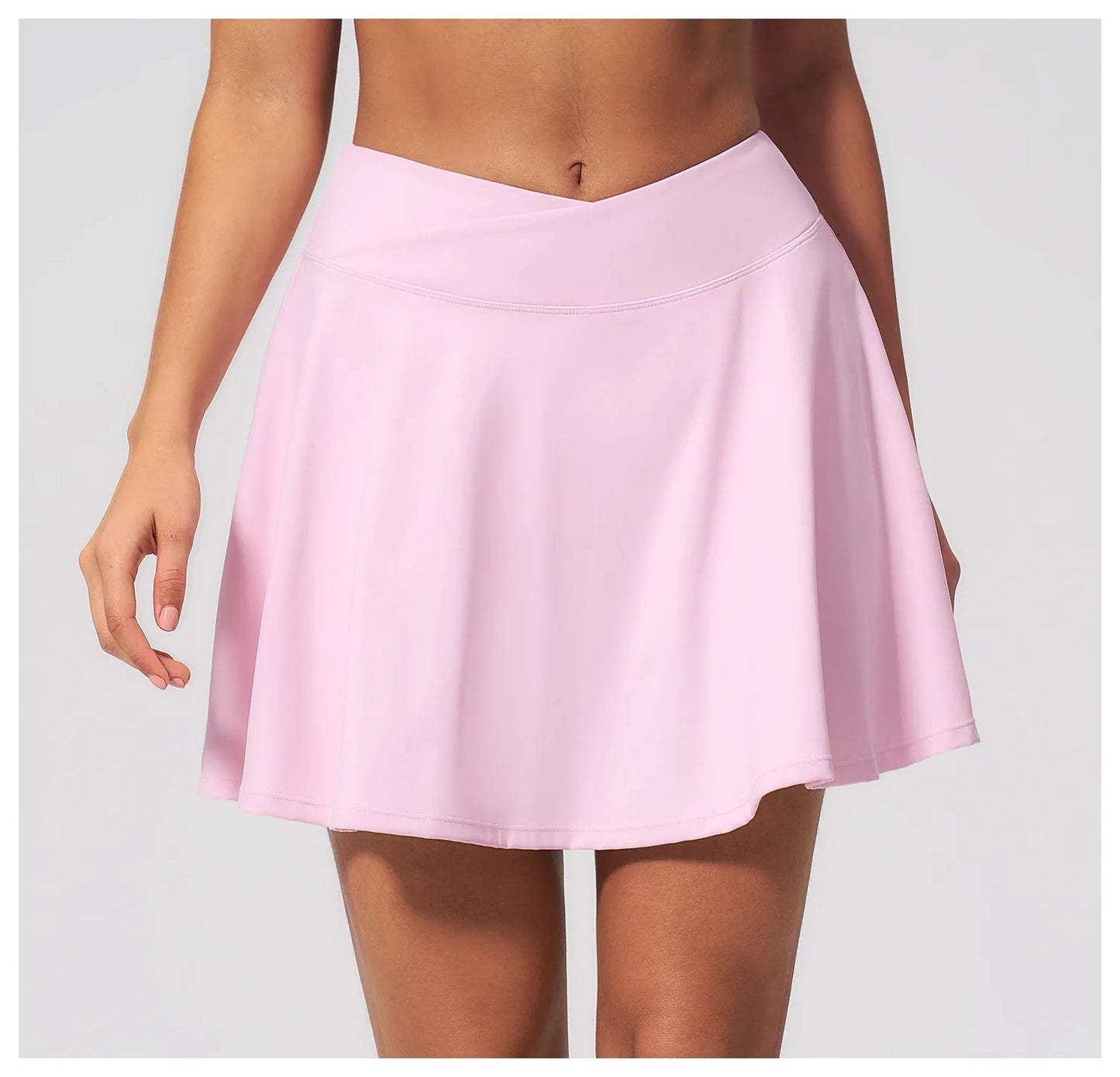 Yoga Short Skirt Women's Sports Short Skirt Quick Drying Running Fitness Badminton Skirt Half Body Anti Light Tennis Skirt Women