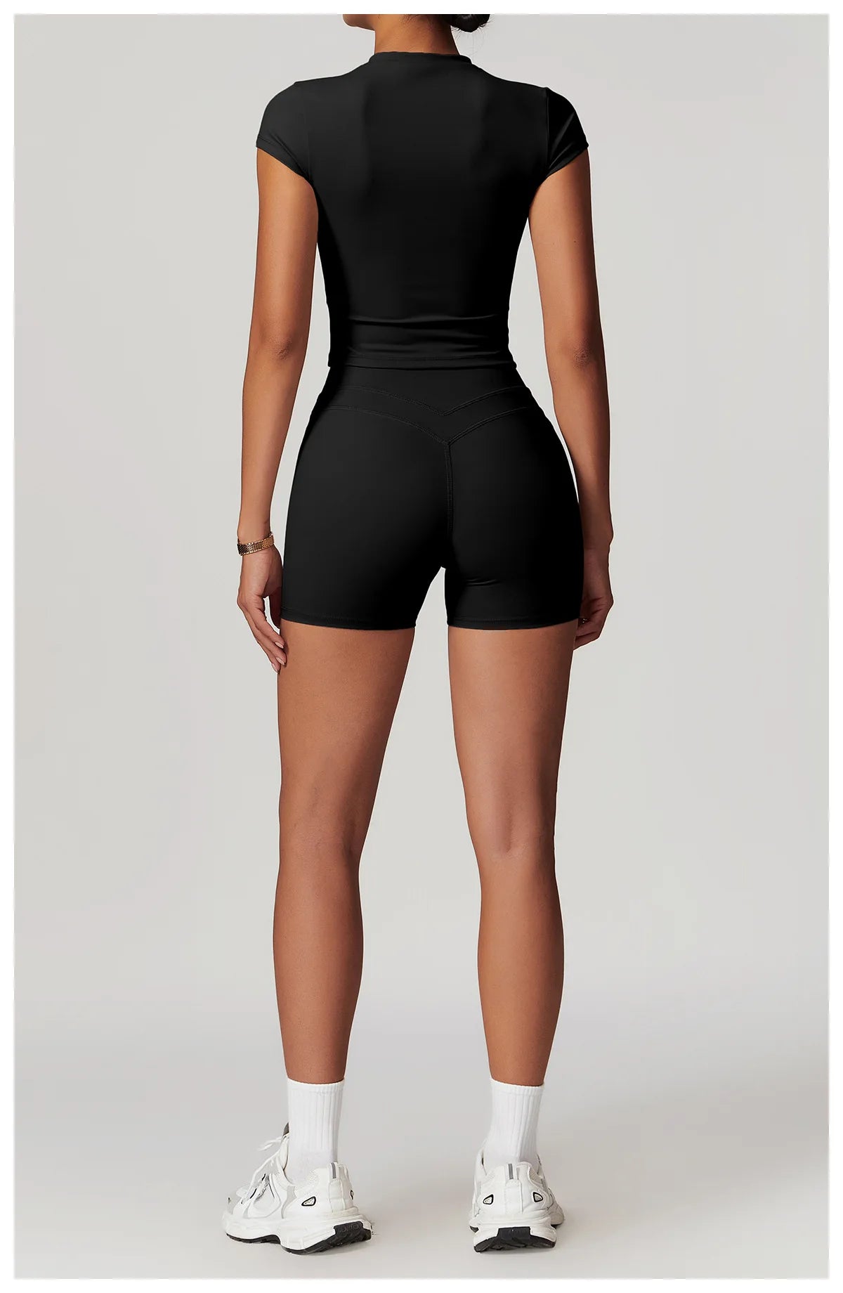 JUREN High Waist Sports Short Women Yoga Shorts Breathable Fitness Tight Women Yoga Legging Shorts Cycling Athletic Gym Shorts