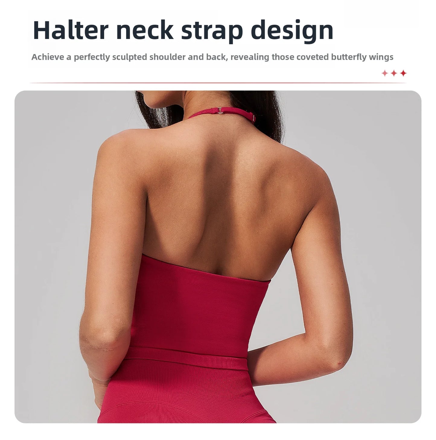 Summer Sports Halter Yoga Top Gym Vest Woman Backless Tank Tops Seamless Push Up Sport Bra Running Vest Workout Top Activewear
