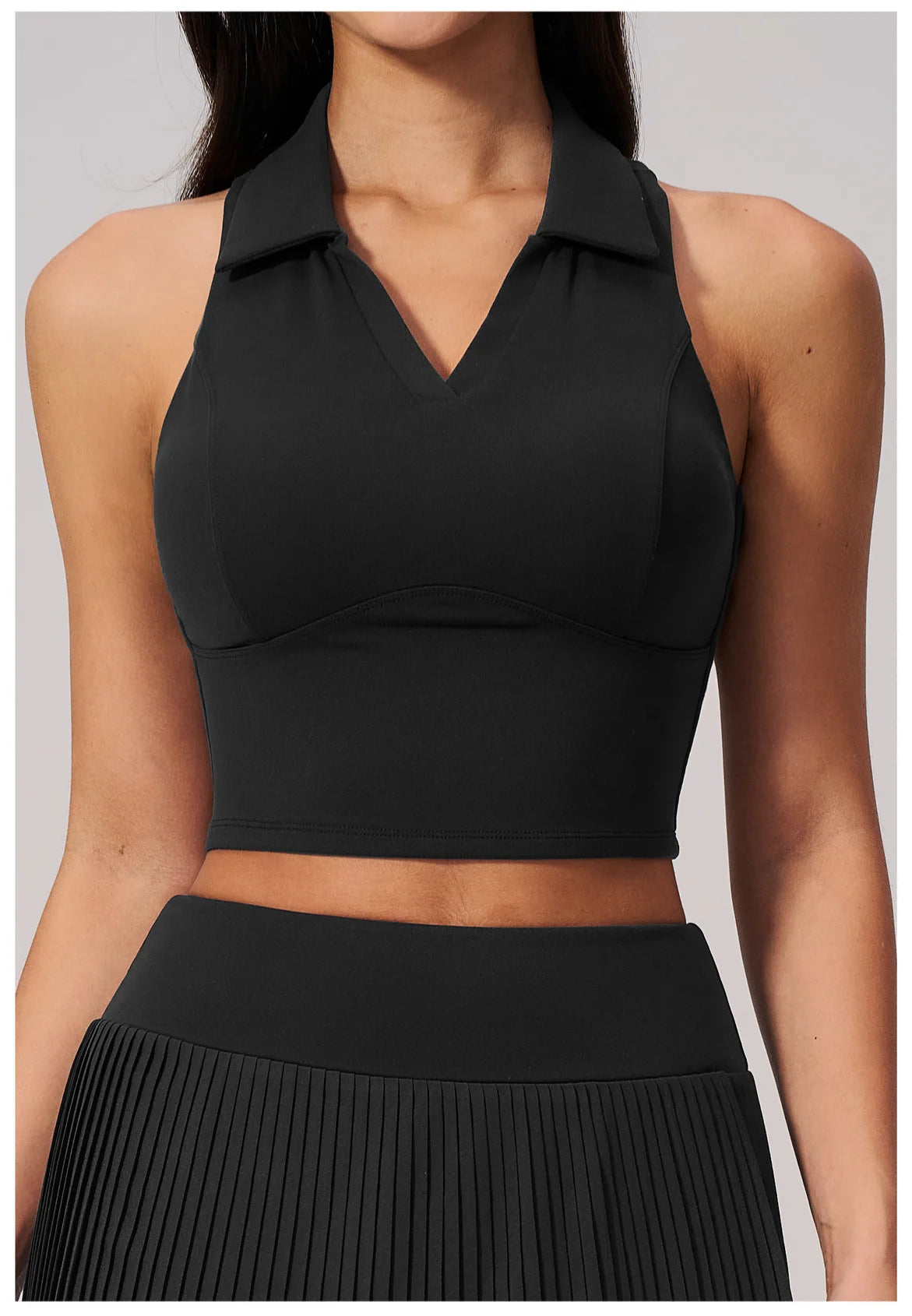 Women's Yoga Tank Push Up Workout Top Quick-Dry Collar Gym Sports Vest Running Female Running Tight Top Women Fitness Underwear