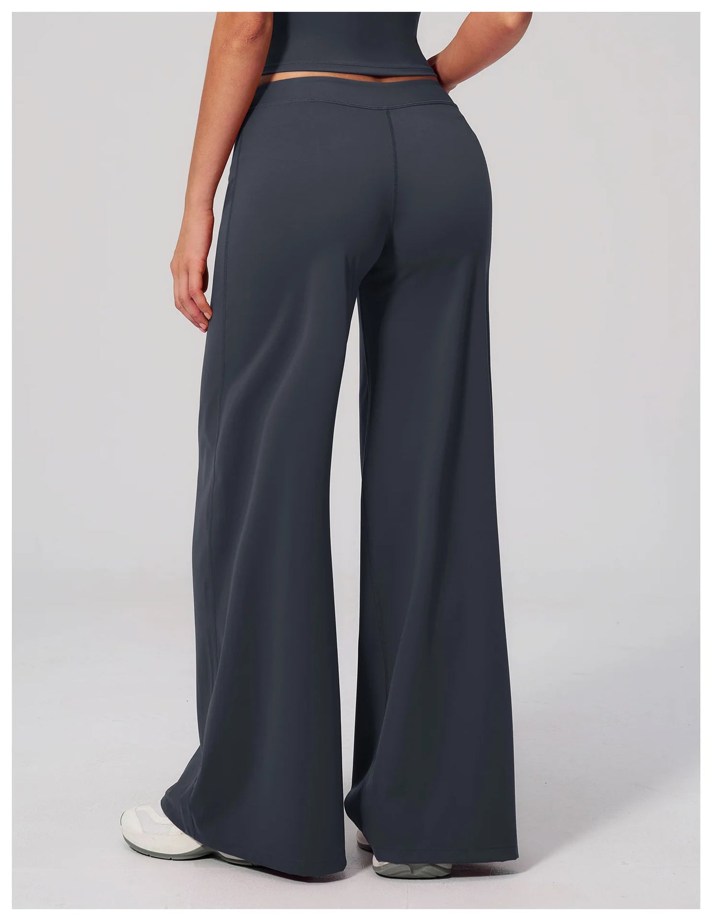 Summer Straight Leg Bottoms Women High Waist Yoga Pants GYM Leggings Naked Feel Pilates Running Fitness Workout Sports Trousers