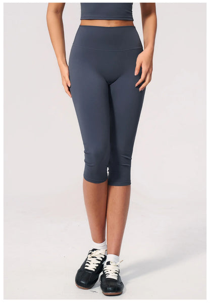 Women's High Waist Yoga Capri Pants Butt Lift Leggings Squat Proof Tummy Control Workout Sports Breathable Running Summer Tights