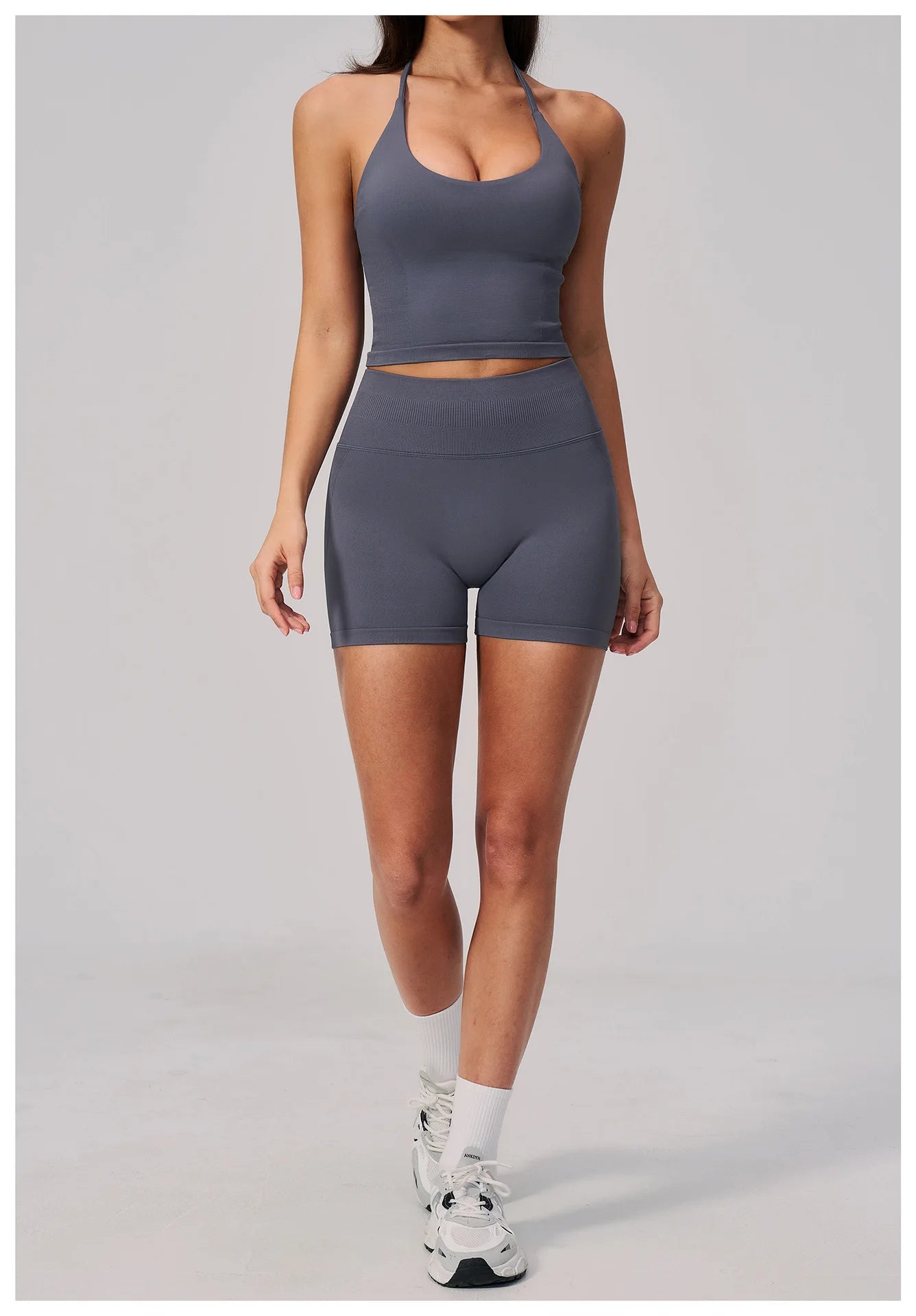 Summer Sports Halter Yoga Top Gym Vest Woman Backless Tank Tops Seamless Push Up Sport Bra Running Vest Workout Top Activewear