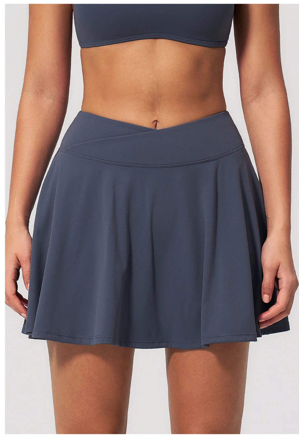Yoga Short Skirt Women's Sports Short Skirt Quick Drying Running Fitness Badminton Skirt Half Body Anti Light Tennis Skirt Women