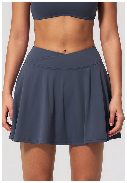 Yoga Short Skirt Women's Sports Short Skirt Quick Drying Running Fitness Badminton Skirt Half Body Anti Light Tennis Skirt Women