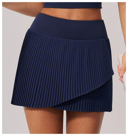 Yoga Pleated Skirt Sports Skirt for Women Quick-drying Badminton Tennis Trousers Skirt Fitness Half-body Pleated Skirt Shorts