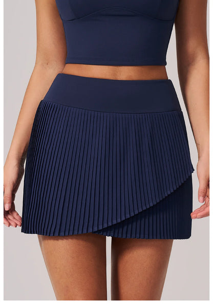 Yoga Pleated Skirt Sports Skirt for Women Quick-drying Badminton Tennis Trousers Skirt Fitness Half-body Pleated Skirt Shorts