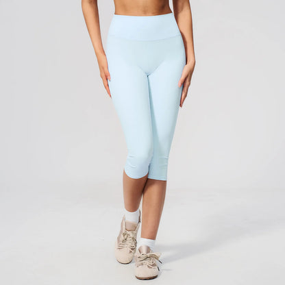 Women's High Waist Yoga Capri Pants Butt Lift Leggings Squat Proof Tummy Control Workout Sports Breathable Running Summer Tights