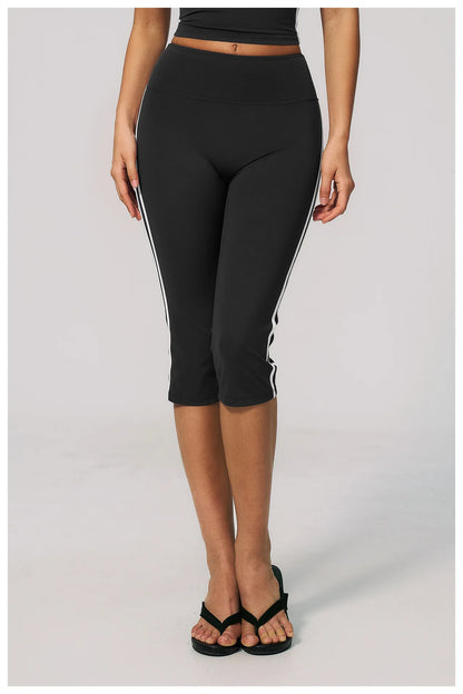 Yoga Capri Pants Women Fitness Leggings Running Cycling Pants Breathable Sports Leggings High Waist Summer Workout Gym Clothing