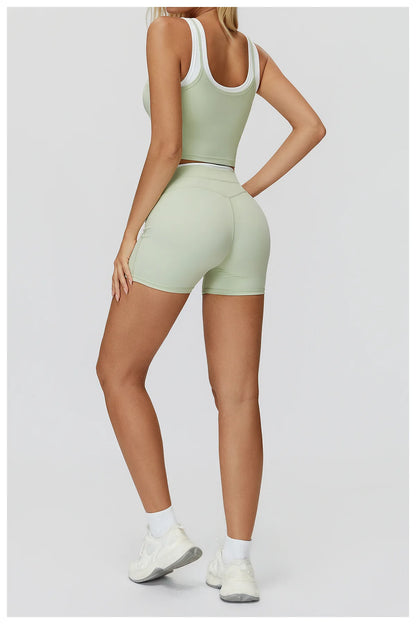 Summer Shorts Women Yoga Shorts High Waist Workout Shorts Fitness Yoga Lift Butt Fitness Yoga Gym Running Short Pants Sportswear