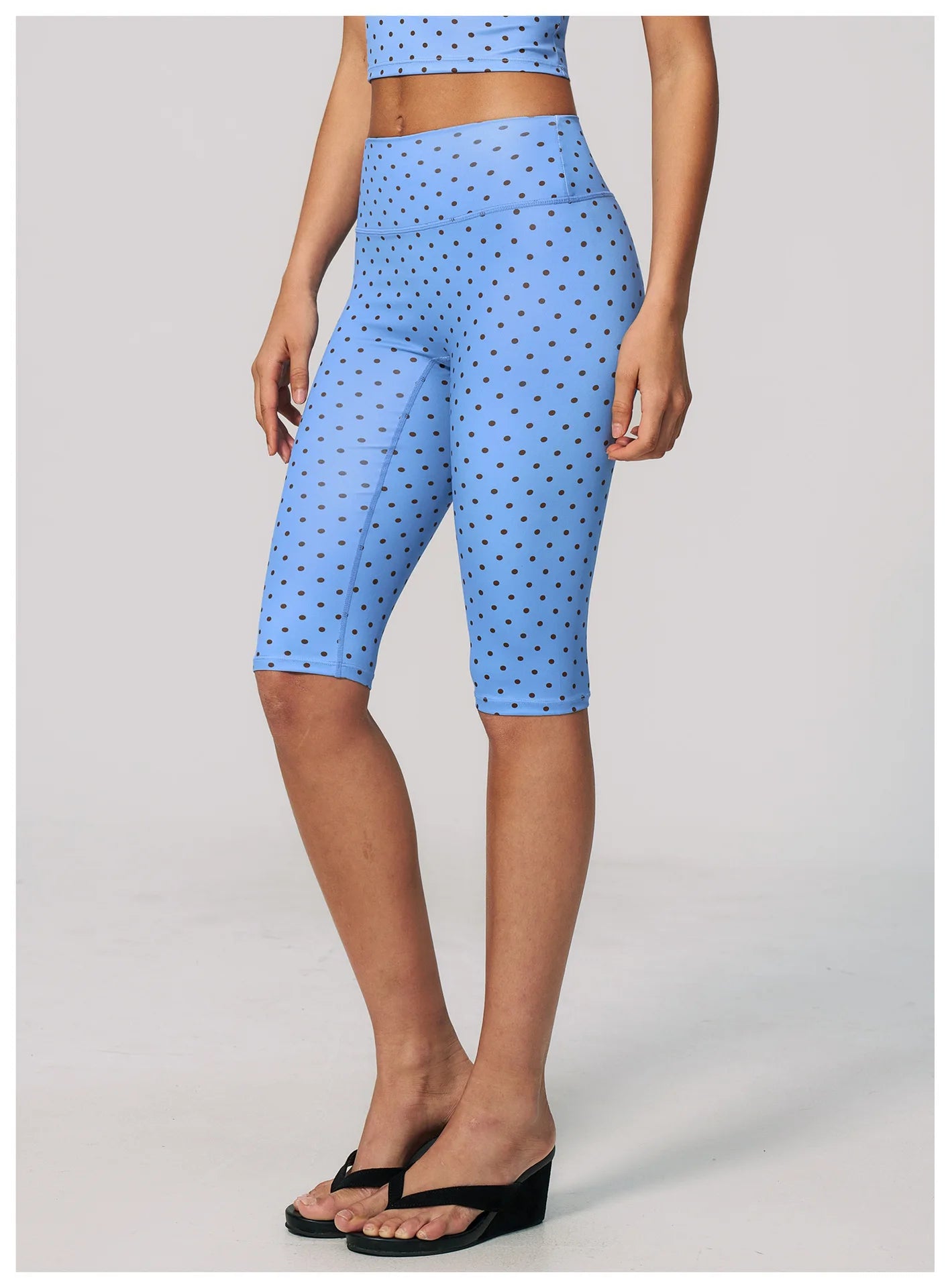 Polka Dot Yoga Capri Pants Women Sports Leggings Woman High Waist Push Up Gym Fitness Yoga Pants Running Athletic Legging Summer