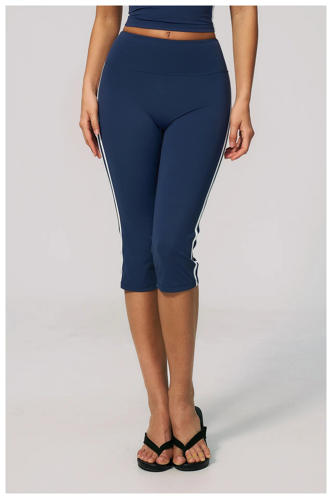 Yoga Capri Pants Women Fitness Leggings Running Cycling Pants Breathable Sports Leggings High Waist Summer Workout Gym Clothing