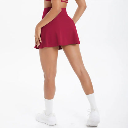 JUREN Sports Yoga Skirts Short Women Golf Tennis Skirts Gym Tennis Skirts Shorts Golf Wear for Women Yoga Running Workout Skirt