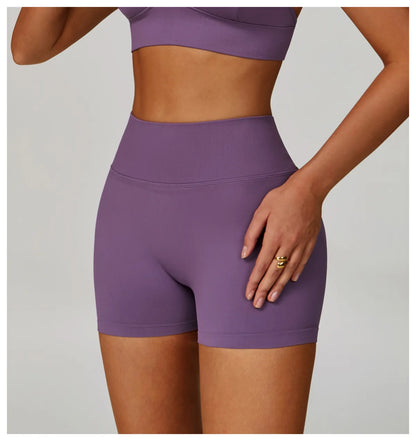 Seamless Yoga Shorts Women High Waist Workout Shorts Fitness Shorts Yoga Lift Butt Fitness Ladies Yoga Gym Running Short Pants