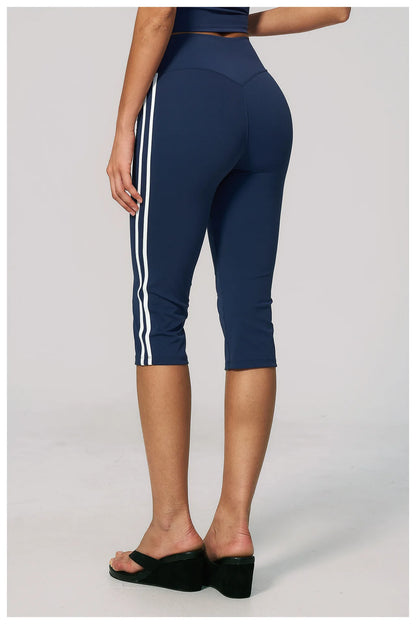 Yoga Capri Pants Women Fitness Leggings Running Cycling Pants Breathable Sports Leggings High Waist Summer Workout Gym Clothing