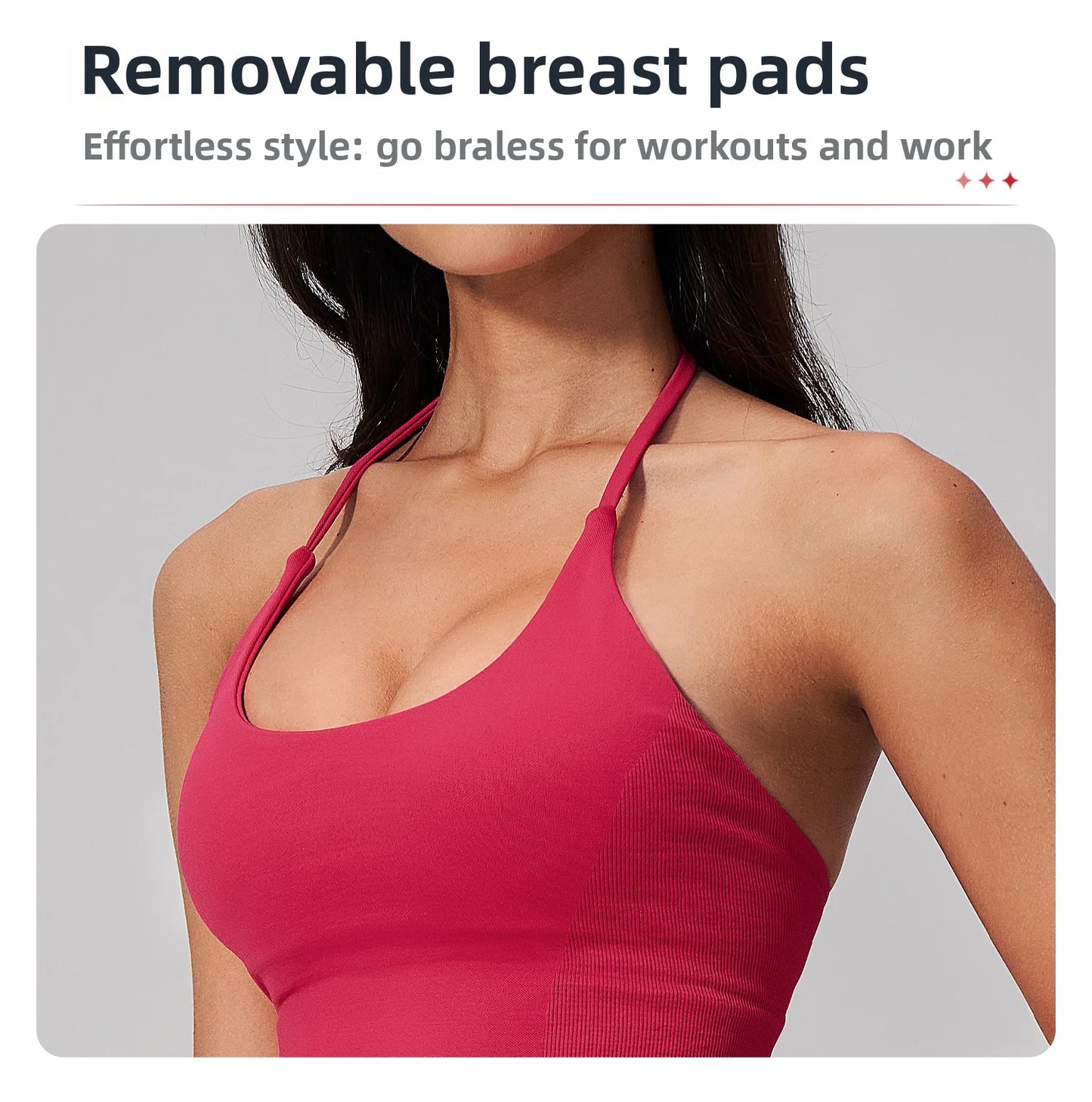 Summer Sports Halter Yoga Top Gym Vest Woman Backless Tank Tops Seamless Push Up Sport Bra Running Vest Workout Top Activewear