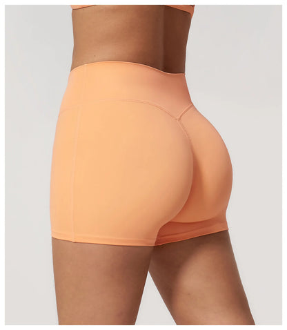 JUREN Yoga Shorts Women Fitness Shorts Running Cycling Shorts Breathable Sports Leggings High Waist Summer Workout Gym Shorts