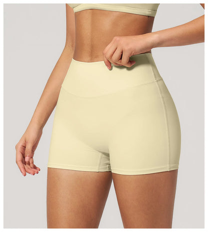 JUREN Yoga Shorts Women Fitness Shorts Running Cycling Shorts Breathable Sports Leggings High Waist Summer Workout Gym Shorts