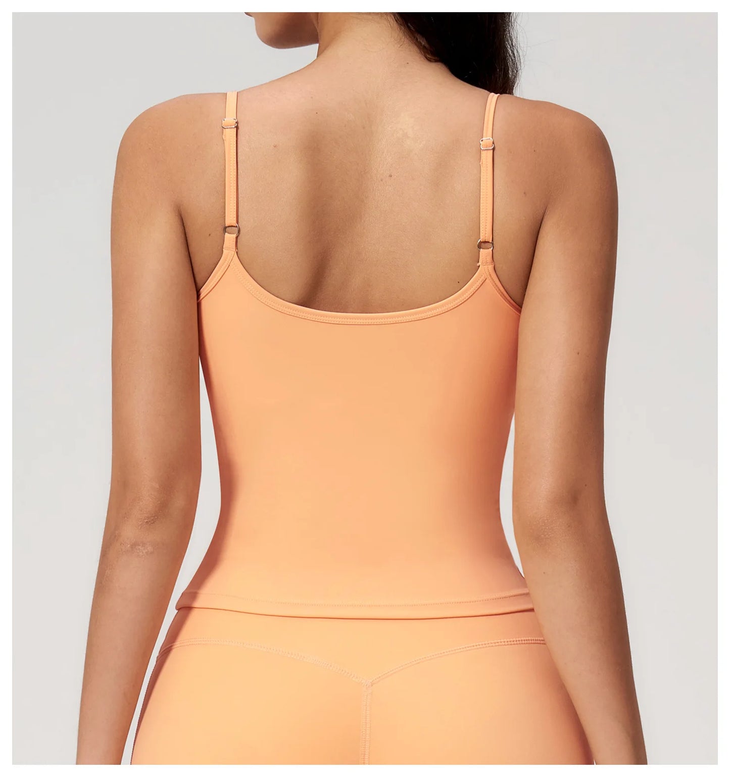 Juren Gym Tank Top With Built In Bra Women's Yoga Clothing Summer Running Square Neck Fitness Vest Beautiful Back Sports Workout
