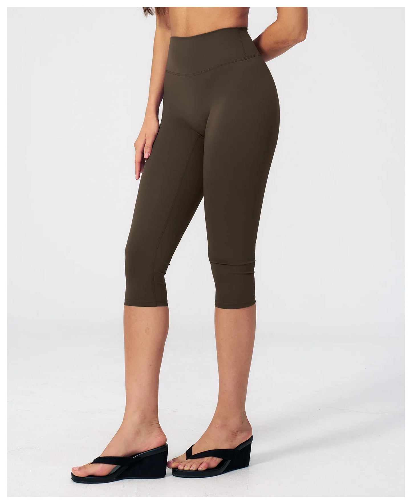 Yoga Pants Women Cropped Pants Sports Pants Fitness Leggings Tights Breathable Quick-drying High Waist Running Workout Pants