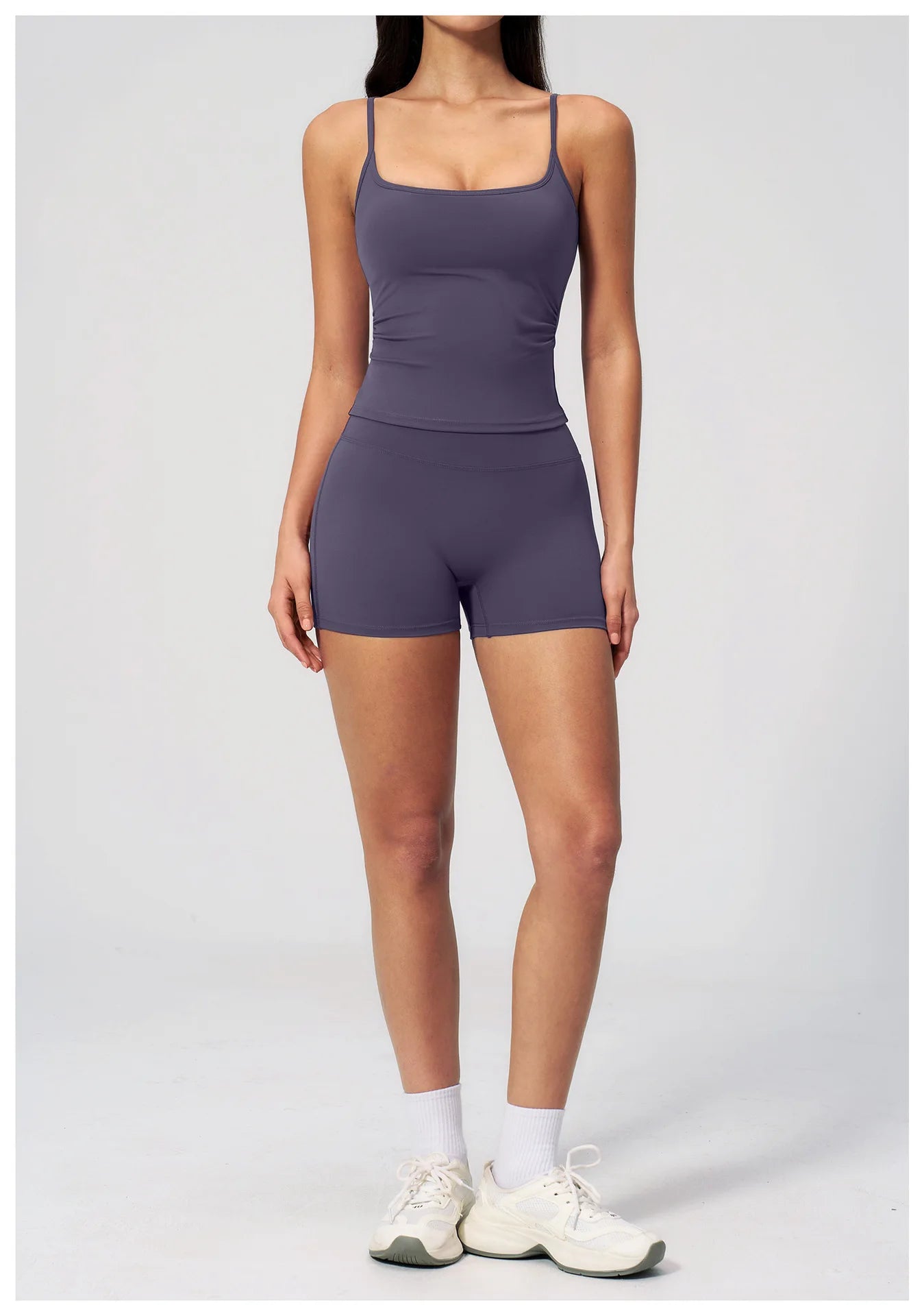 Juren Gym Tank Top With Built In Bra Women's Yoga Clothing Summer Running Square Neck Fitness Vest Beautiful Back Sports Workout