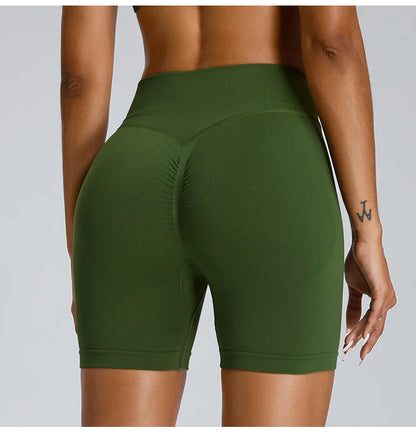 Seamless Yoga Shorts Women High Waist Workout Shorts Fitness Yoga Lift Butt Fitness Women Shorts Gym Short Running Sportswear