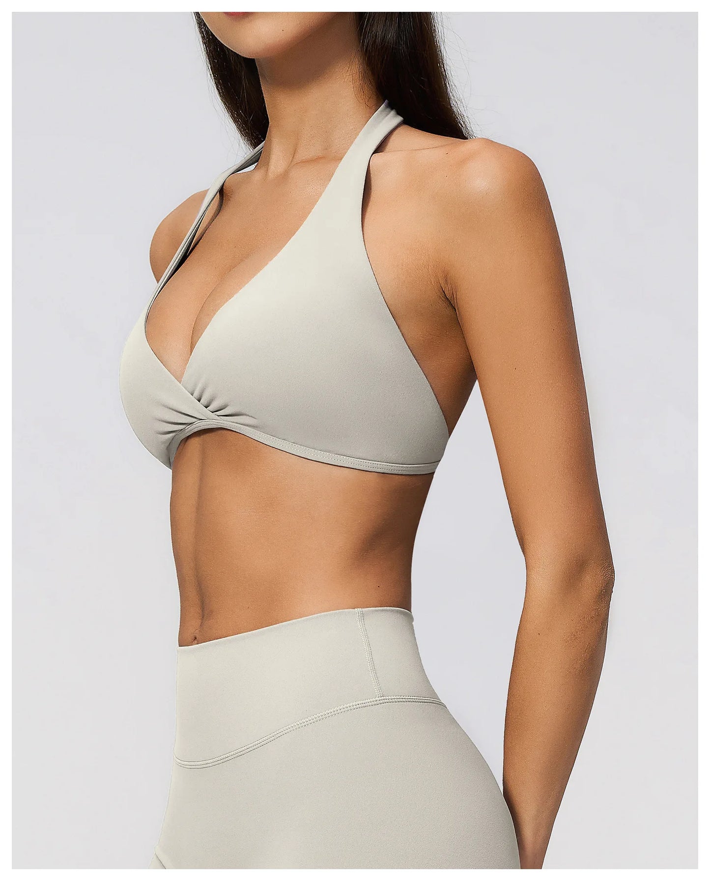 Summer Sports Bra Women Sexy Halter Top High Support Push-up Open Back Gym Wear Impact Fitness Bra Yoga Yops Workout Underwear