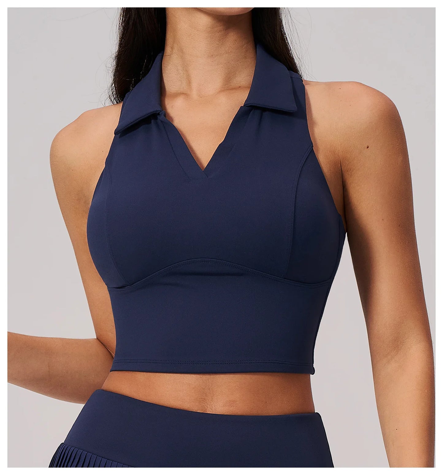 Women's Yoga Tank Push Up Workout Top Quick-Dry Collar Gym Sports Vest Running Female Running Tight Top Women Fitness Underwear