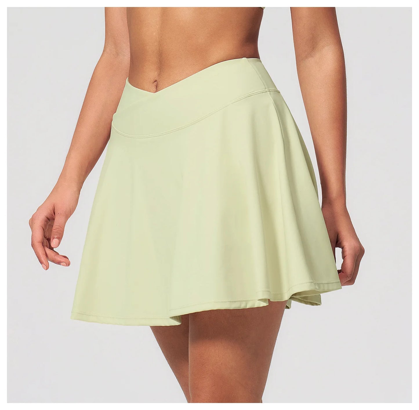 Yoga Short Skirt Women's Sports Short Skirt Quick Drying Running Fitness Badminton Skirt Half Body Anti Light Tennis Skirt Women