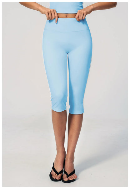 Yoga Capri Pants Women Fitness Leggings Running Cycling Pants Breathable Sports Leggings High Waist Summer Workout Gym Clothing