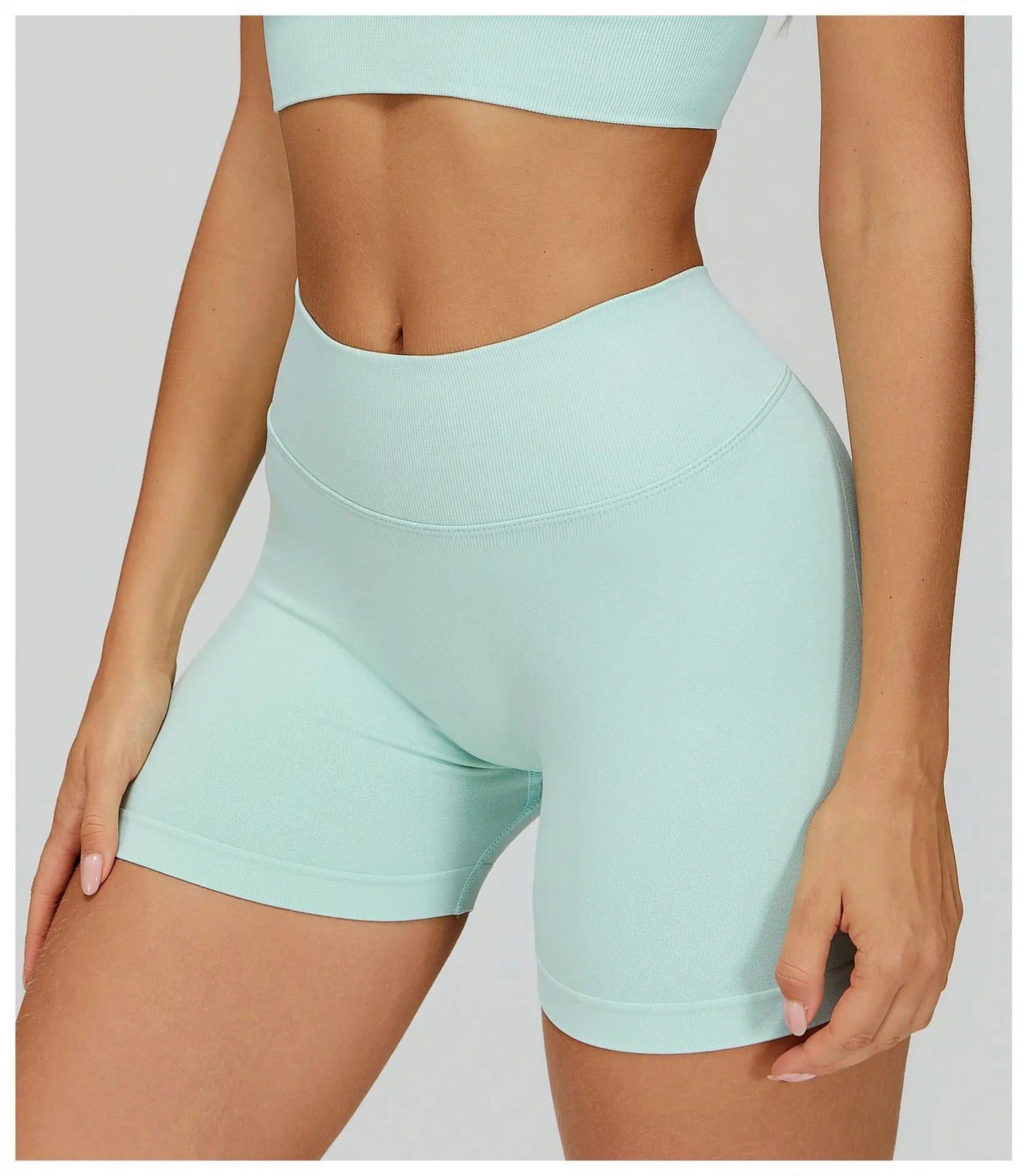 Seamless Yoga Shorts Women High Waist Workout Shorts Fitness Shorts Yoga Lift Butt Fitness Ladies Yoga Gym Running Short Pants