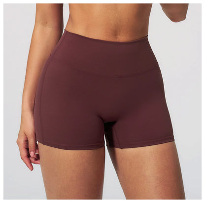 JUREN Yoga Shorts Women Fitness Shorts Running Cycling Shorts Breathable Sports Leggings High Waist Summer Workout Gym Shorts