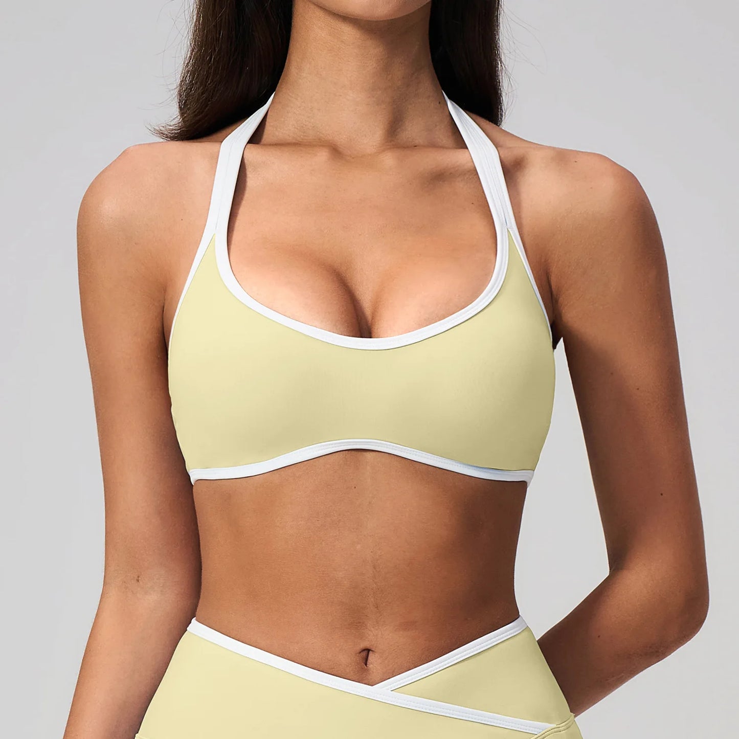 Summer Gym Top Women Sports Bra Running Hanging Neck Yoga Bra Breathable Sports Underwear Sexy Women Fitness Workout Top Women