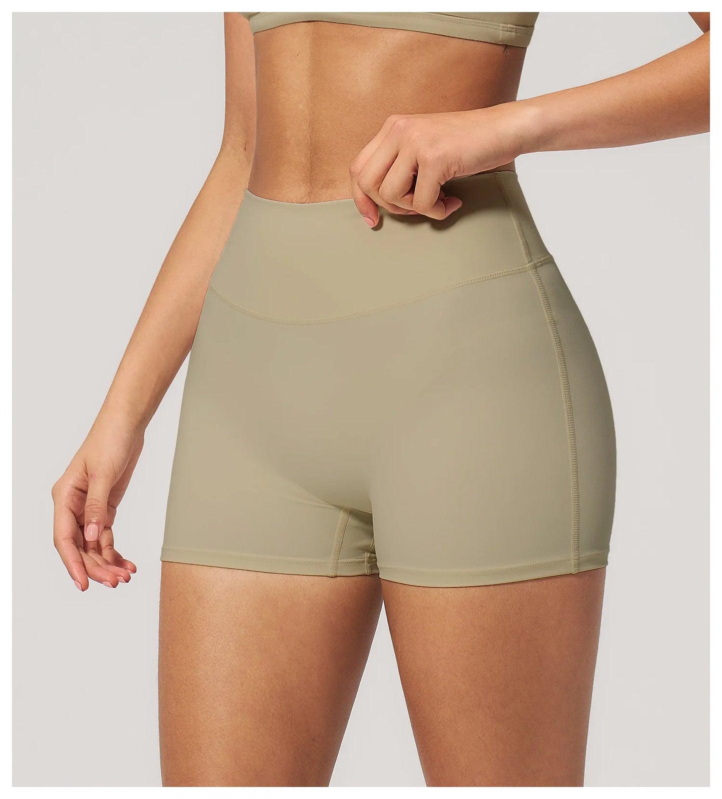 JUREN Yoga Shorts Women Fitness Shorts Running Cycling Shorts Breathable Sports Leggings High Waist Summer Workout Gym Shorts