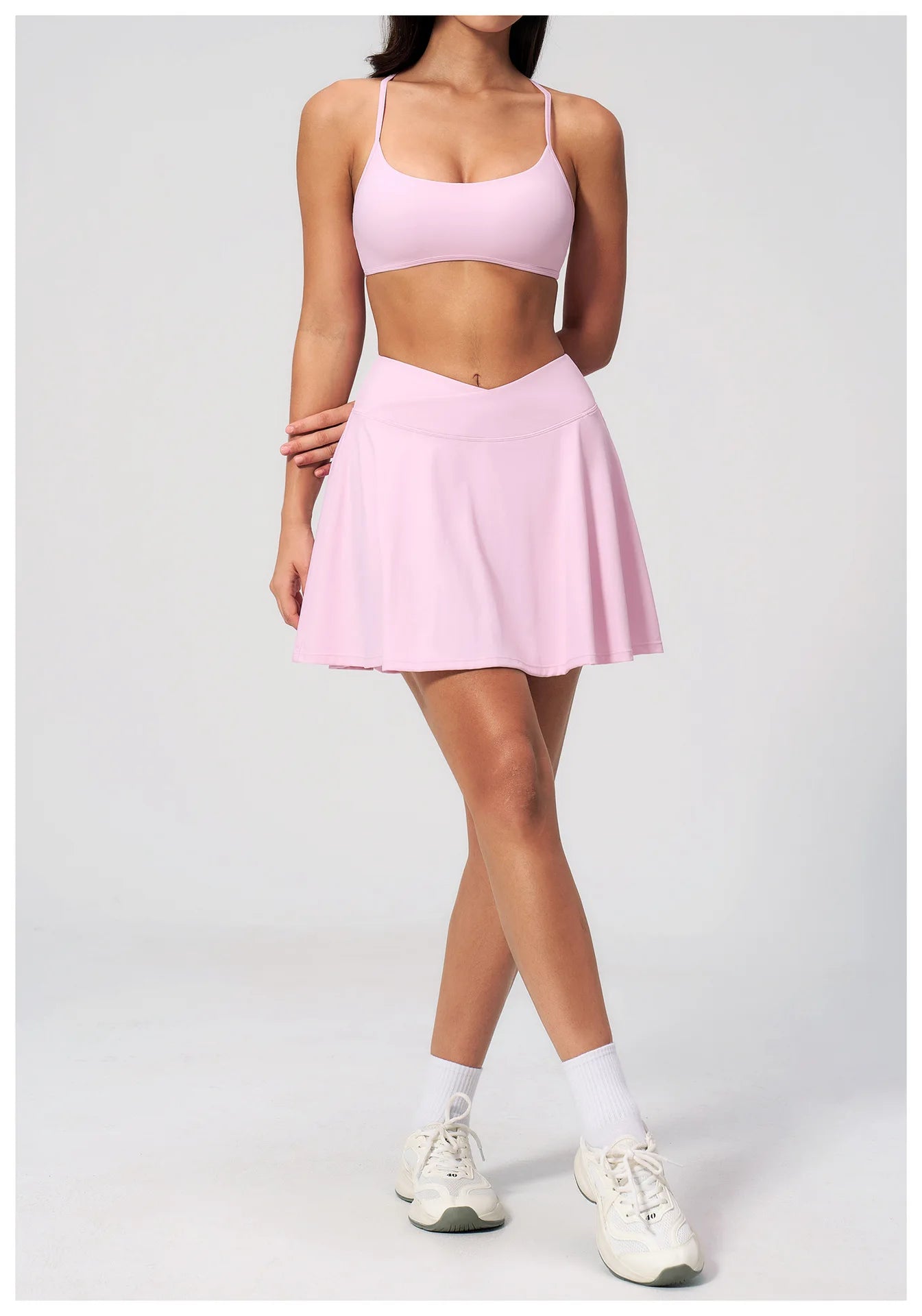 Yoga Short Skirt Women's Sports Short Skirt Quick Drying Running Fitness Badminton Skirt Half Body Anti Light Tennis Skirt Women