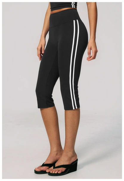 Yoga Capri Pants Women Fitness Leggings Running Cycling Pants Breathable Sports Leggings High Waist Summer Workout Gym Clothing