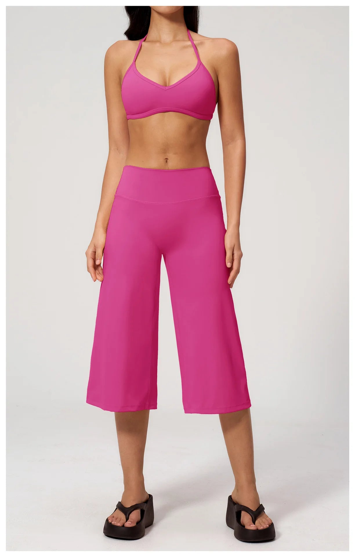 Summer Cropped Pants Yoga Pants Women Gym Workout Running High Waisted Quick Drying Loose Sports Pants Fitness Pants Yoga Pants