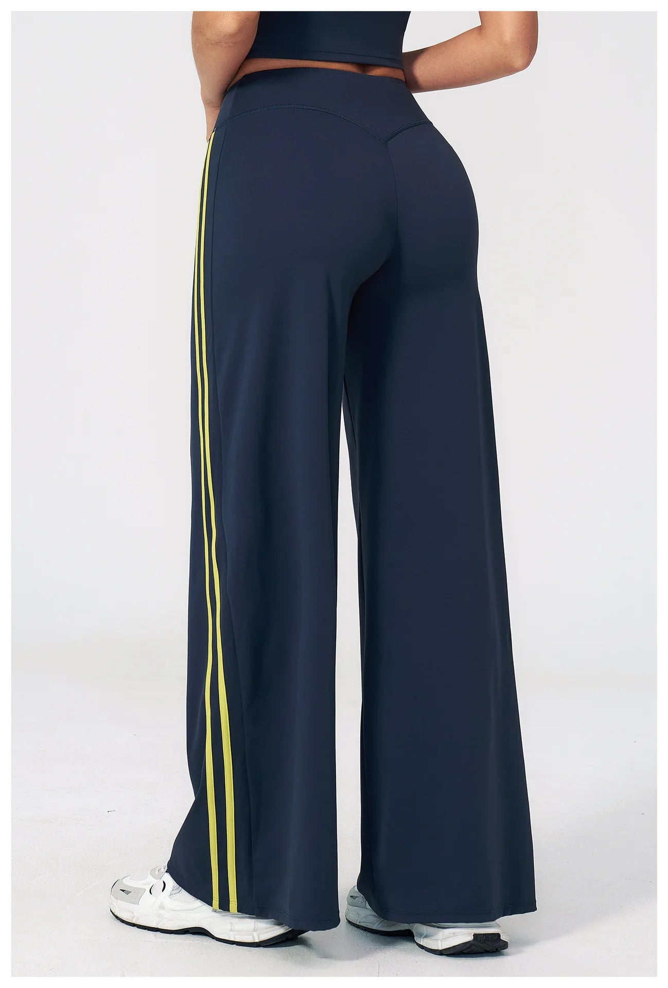 JUREN Straight Leg Bottoms Women's Mid-Waist Yoga Pants Gym Leggings Workout Leggings Naked Feel Pilates Running Sports Trousers