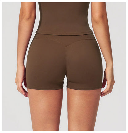 JUREN Yoga Shorts Women Fitness Shorts Running Cycling Shorts Breathable Sports Leggings High Waist Summer Workout Gym Shorts