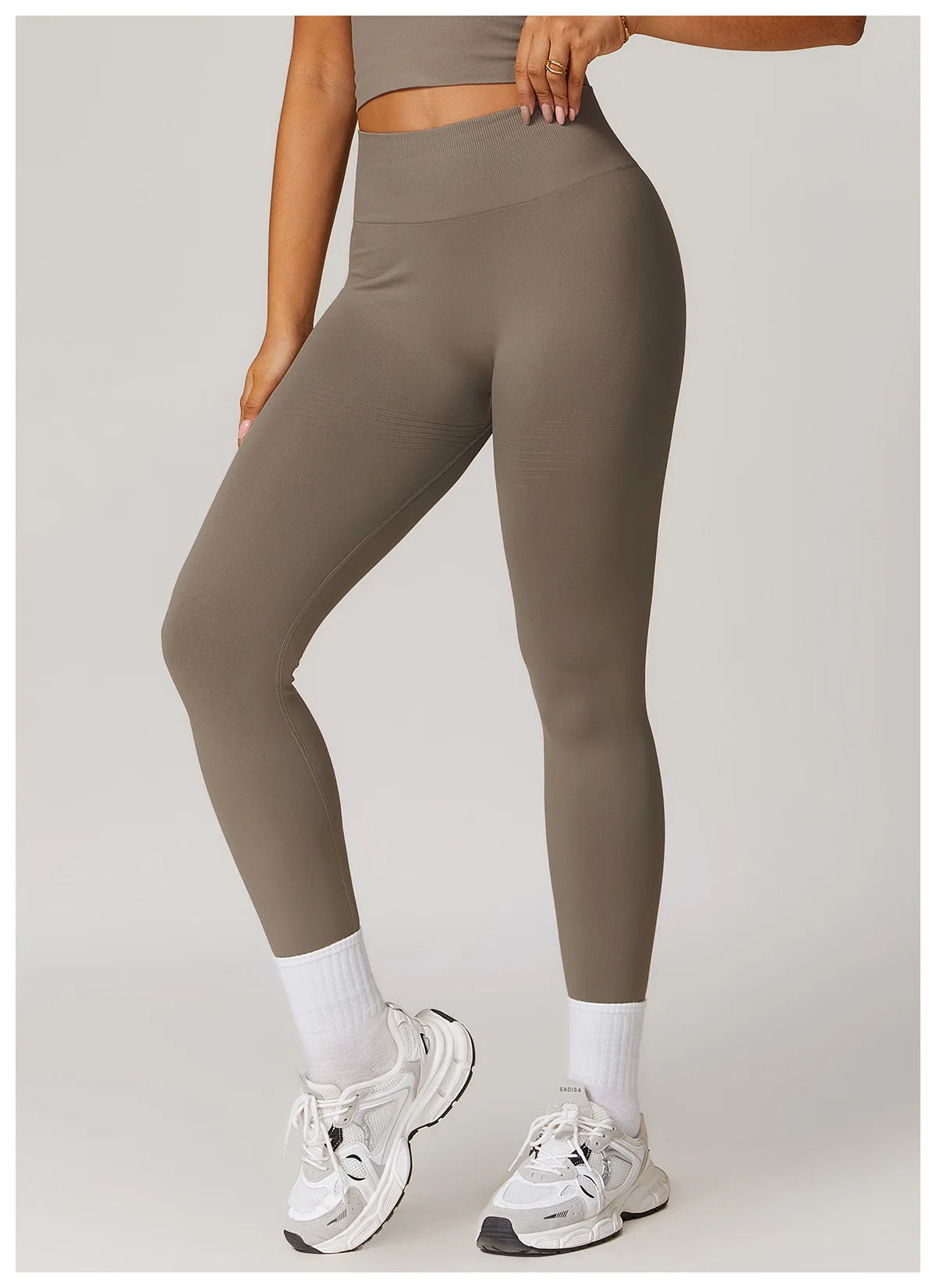 High Waist Seamless Leggings Women Fitness Running Yoga Pants Ribbed Leggings Energy Gym Tights Leggings Casual Workout Leggings