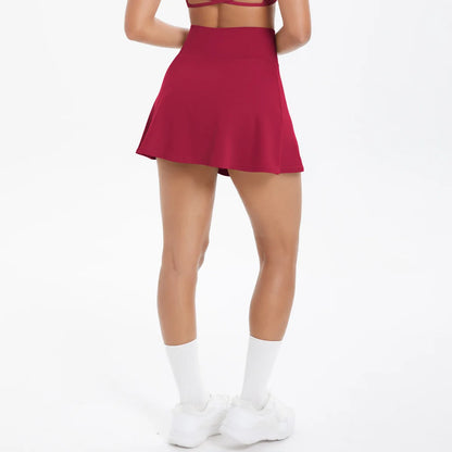 JUREN Sports Yoga Skirts Short Women Golf Tennis Skirts Gym Tennis Skirts Shorts Golf Wear for Women Yoga Running Workout Skirt