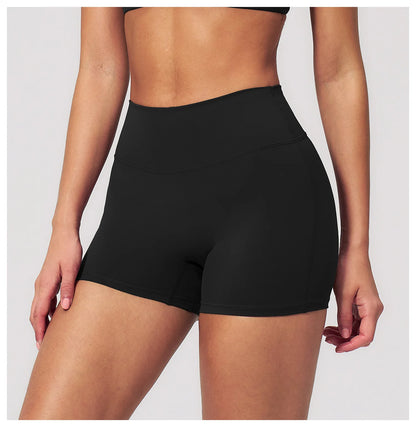 JUREN Yoga Shorts Women Fitness Shorts Running Cycling Shorts Breathable Sports Leggings High Waist Summer Workout Gym Shorts