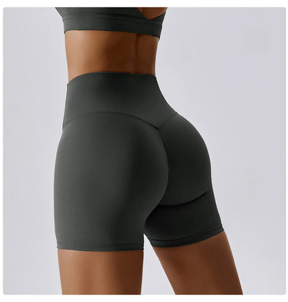 Sports Short Women Yoga Legging Shorts Squat Proof High Waist Running Fitness Shorts Quick Drying Cycling Workout Gym Shorts