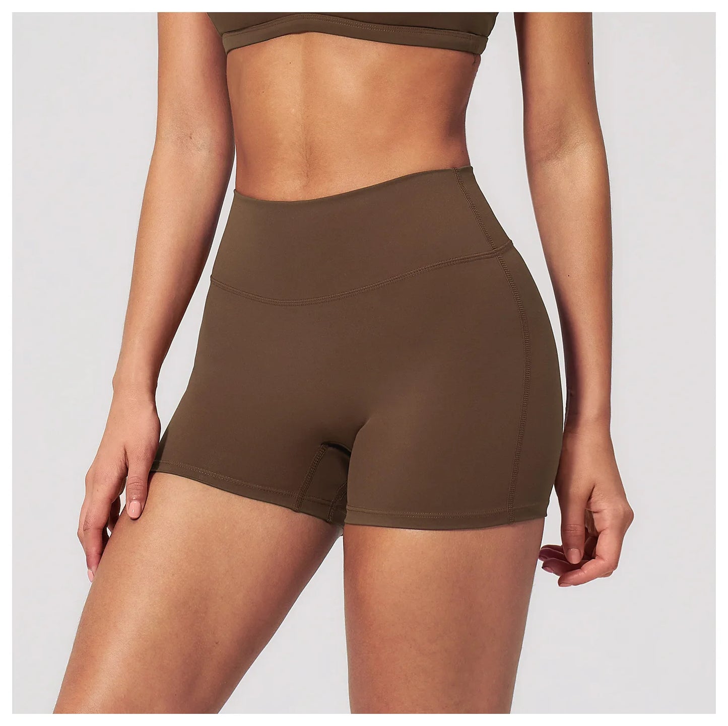 JUREN Yoga Shorts Women Fitness Shorts Running Cycling Shorts Breathable Sports Leggings High Waist Summer Workout Gym Shorts