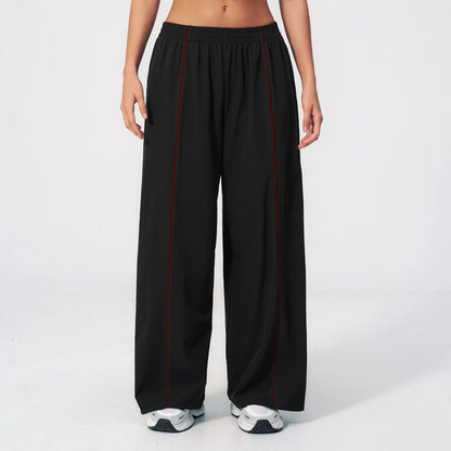 Yoga Pants Women's Sun Protection Pants Contrasting Lines Sports Pants Breathable Uv Resistant Breathable Loose Sports Pants