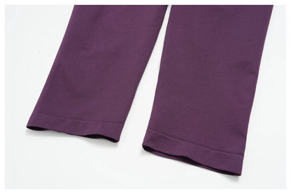 Women's Seamless Ribbed High Waist Yoga Capri Pants Tummy Control Butt Lifting Leggings Squat Proof 4-Way Running Workout Tights