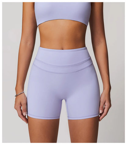 JUREN High Waist Sports Short Women Yoga Shorts Breathable Fitness Tight Women Yoga Legging Shorts Cycling Athletic Gym Shorts